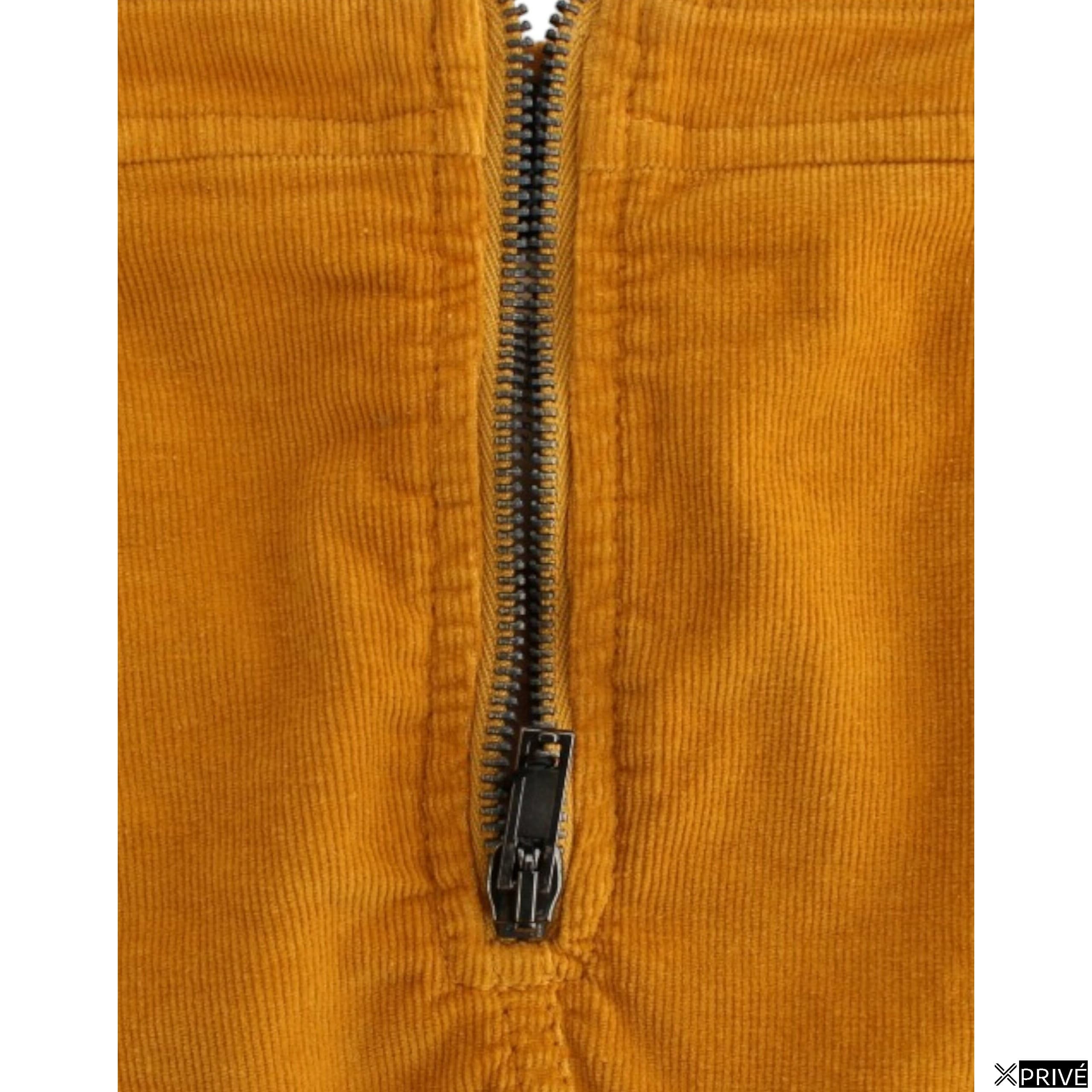Yellow corduroy mini skirt — 5